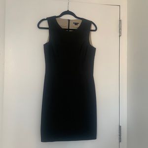 Theory Black Twill Sleeveless Dress